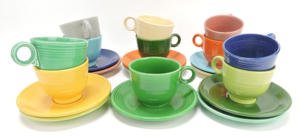 Fiesta cup & saucer group, all 11 colors