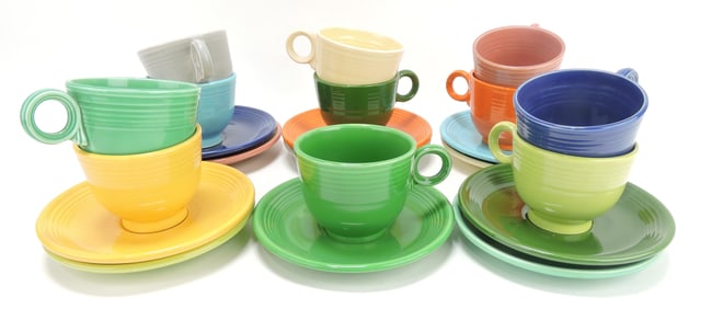 Fiesta cup & saucer group, all 11 colors