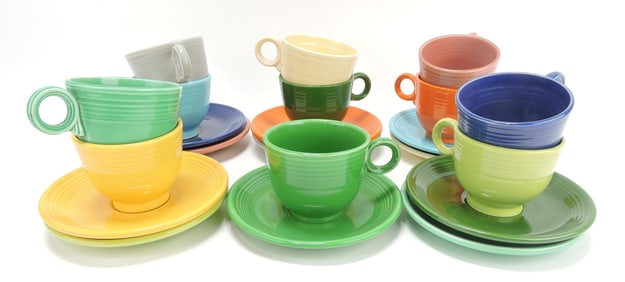 Fiesta cup & saucer group, all 11 colors
