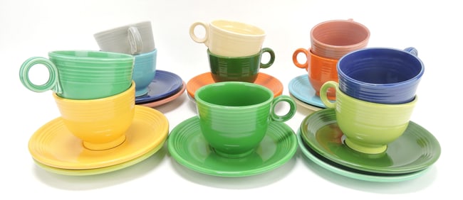 Fiesta cup & saucer group, all 11 colors