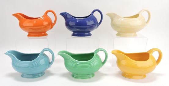 Fiesta sauce boat group, all 6 original