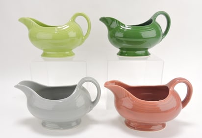 Fiesta sauce boat group, 4 - 50's colors,
