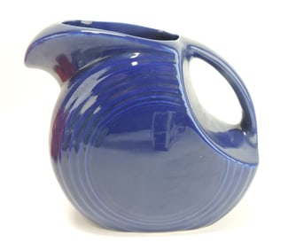Fiesta disc water pitcher, cobalt