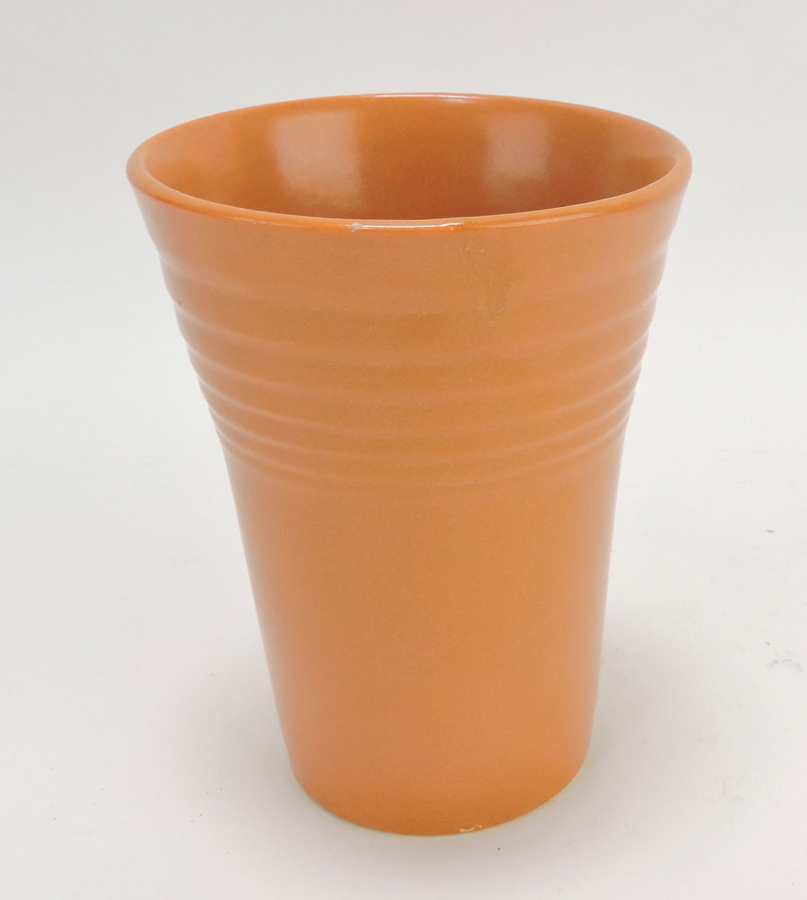 RARE RARE RARE Fiesta water tumbler,: tomato soup glaze, minor nick to rim