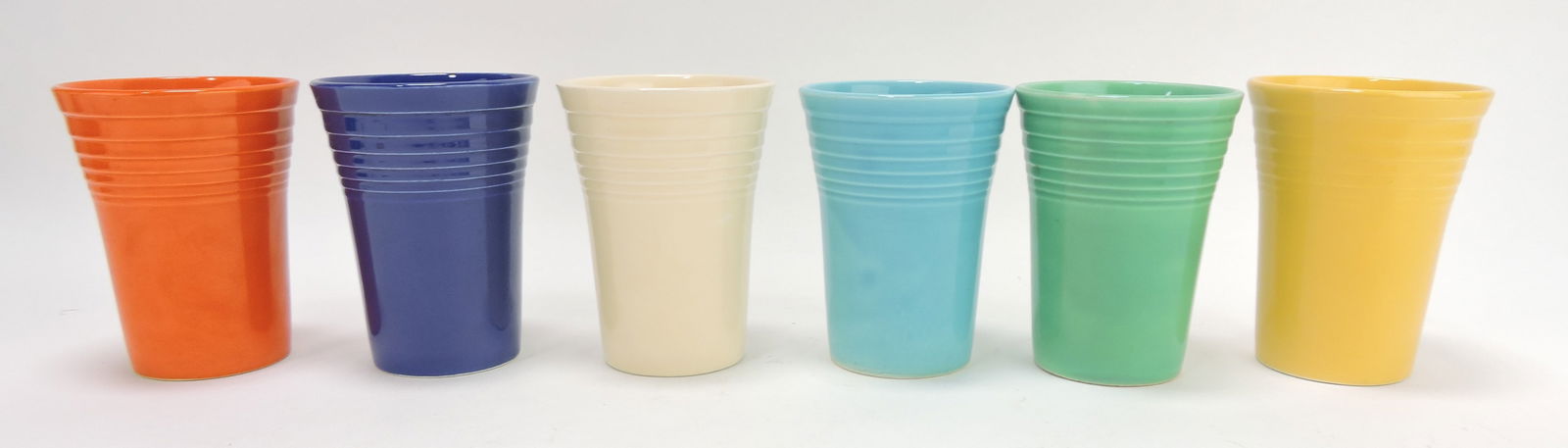 Fiesta water tumbler group, all 6: original colors