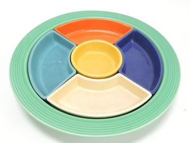 Fiesta relish tray, all 6 colors