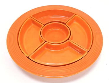 Fiesta relish tray, red