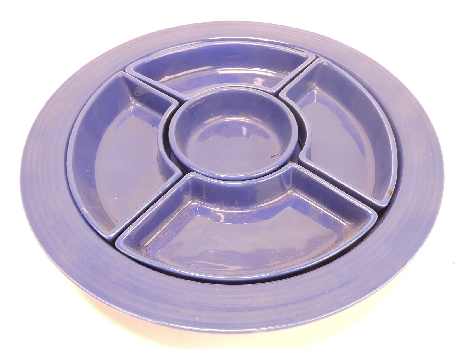 Fiesta relish tray, cobalt (1 of 1)