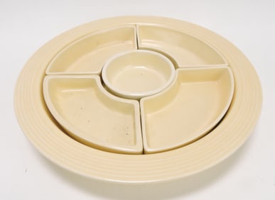 Fiesta relish tray, ivory