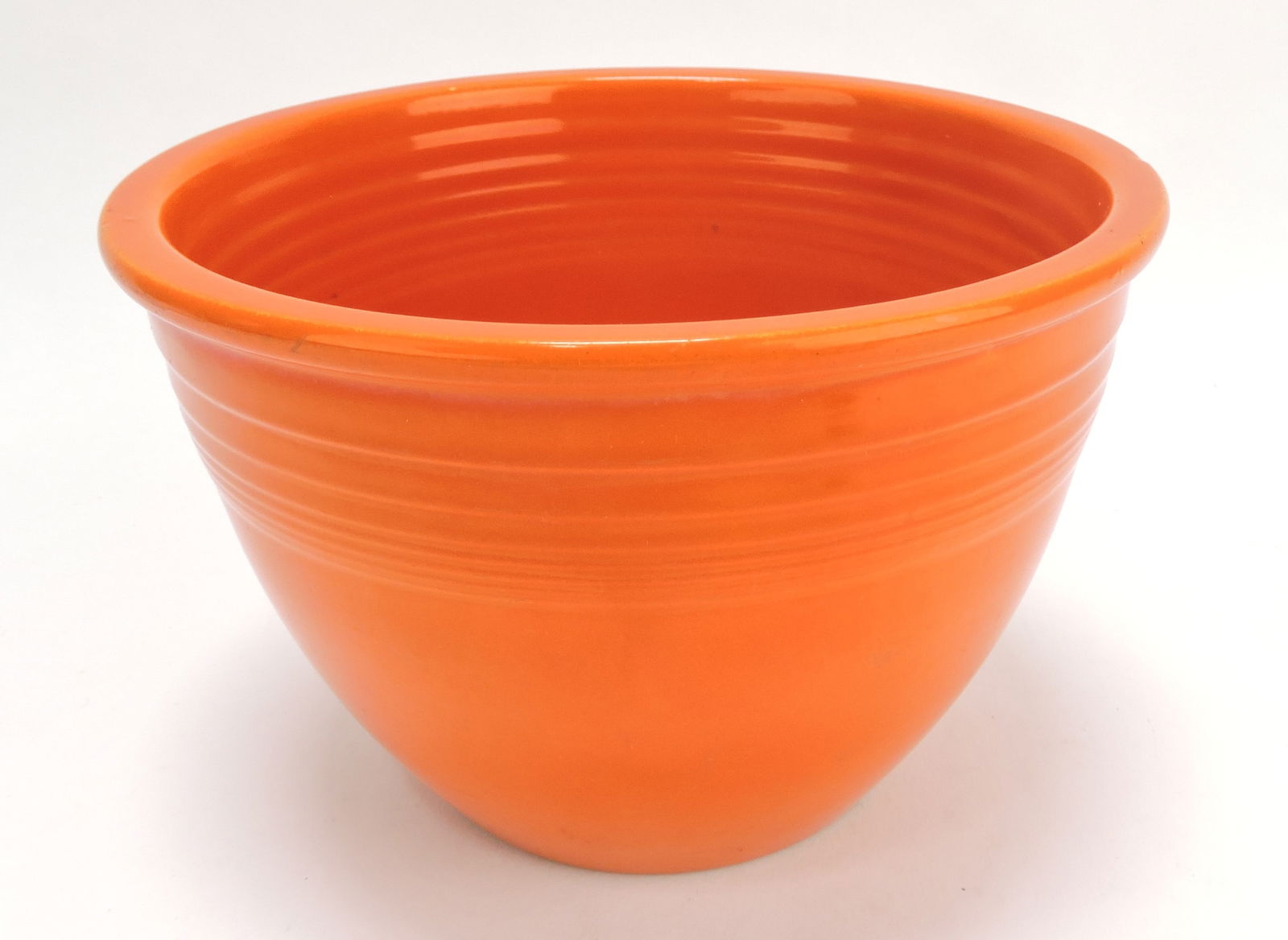 Fiesta #3 mixing bowl, red, inside rings,: minor nick