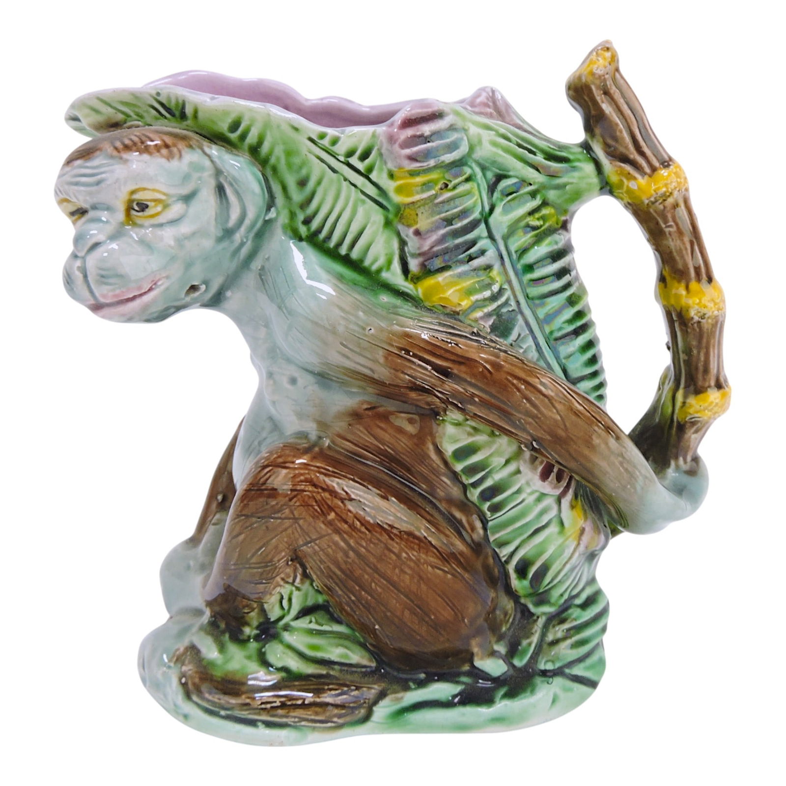 Majolica monkey and banana leaf (1 of 1)