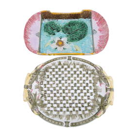 Majolica Wedgwood napkin tray and (1 of 1)