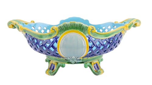 Minton majolica reticulated table