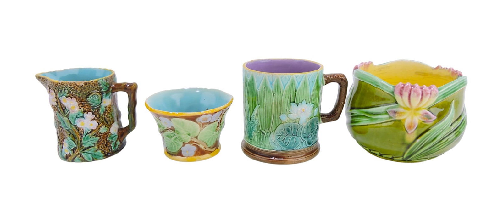 Majolica lot of 4 pieces: (1 of 1)