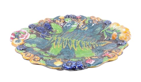 Samuel Alcock majolica low comport