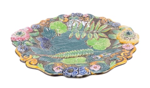 Samuel Alcock majolica low comport