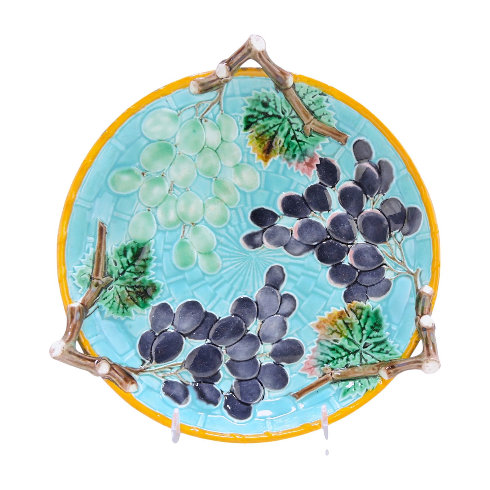 Wedgwood majolica grape tray with (1 of 1)