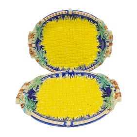 Wedgwood majolica pair of napkin