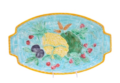 Wedgwood majolica wicker and fruit