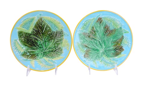 George Jones majolica pair of