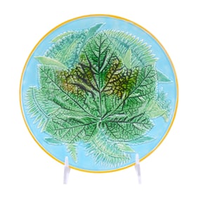 George Jones majolica 8 1/2" leaf and