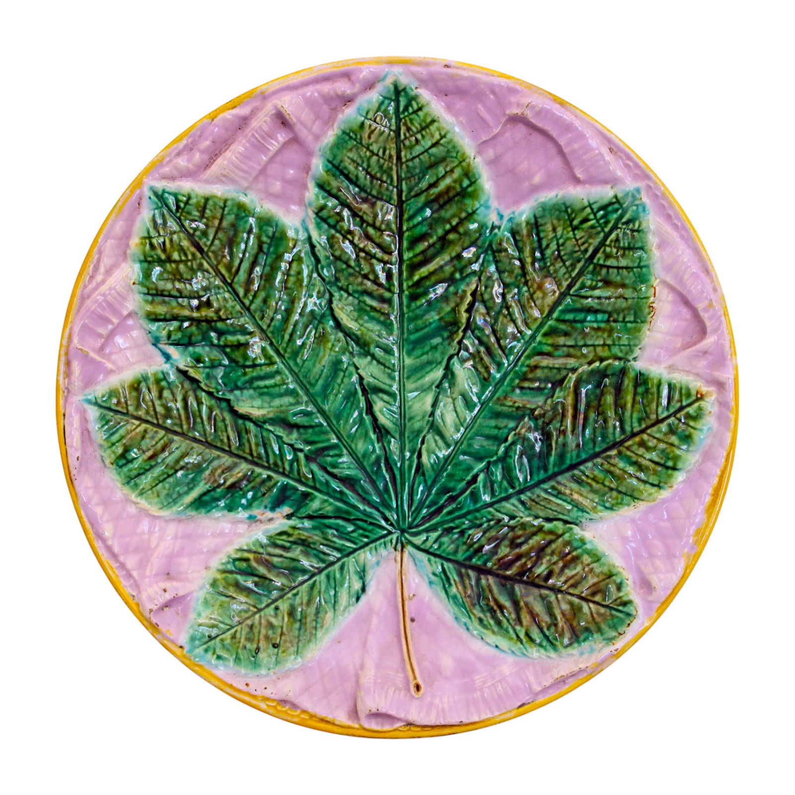 George Jones majolica pink ground (1 of 2)