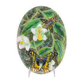 George Jones majolica butterfly and