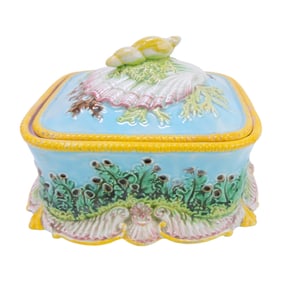 George Jones majolica sardine box