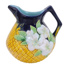 George Jones majolica cobalt floral