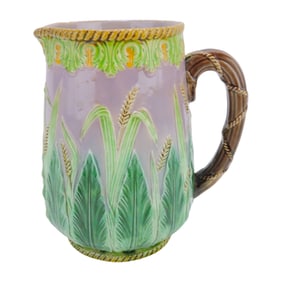George Jones majolica pink wheat