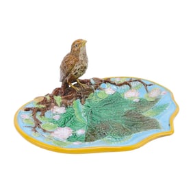 George Jones majolica server with