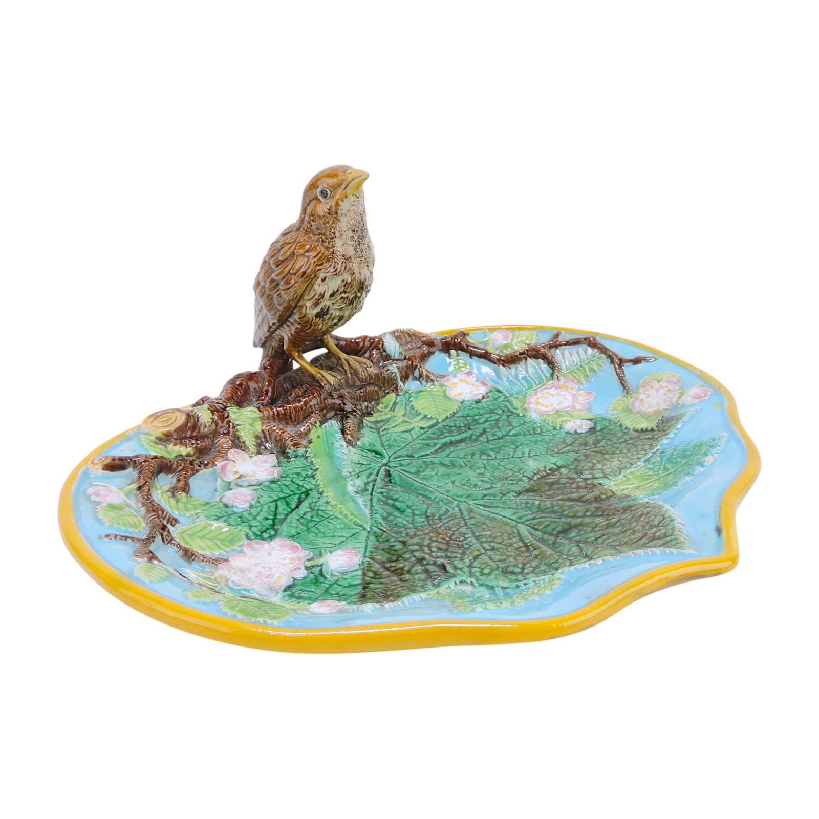 George Jones majolica server with (1 of 3)