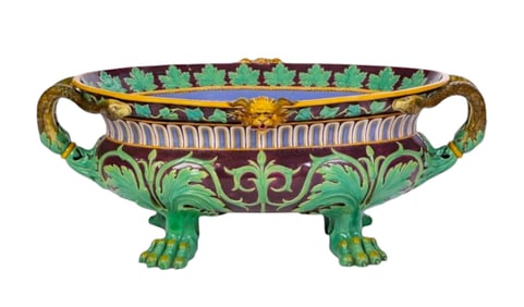 A rare monumental Minton majolica