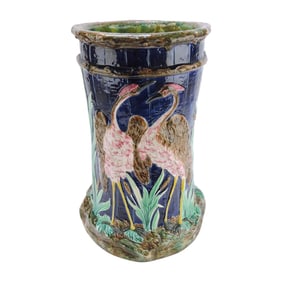Forester majolica Numidian crane