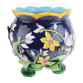 George Jones cobalt majolica