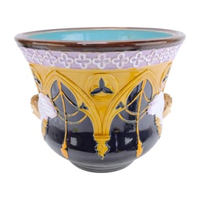 Brownfield majolica jardiniere with