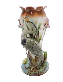 Rare fine majolica vase/umbrella