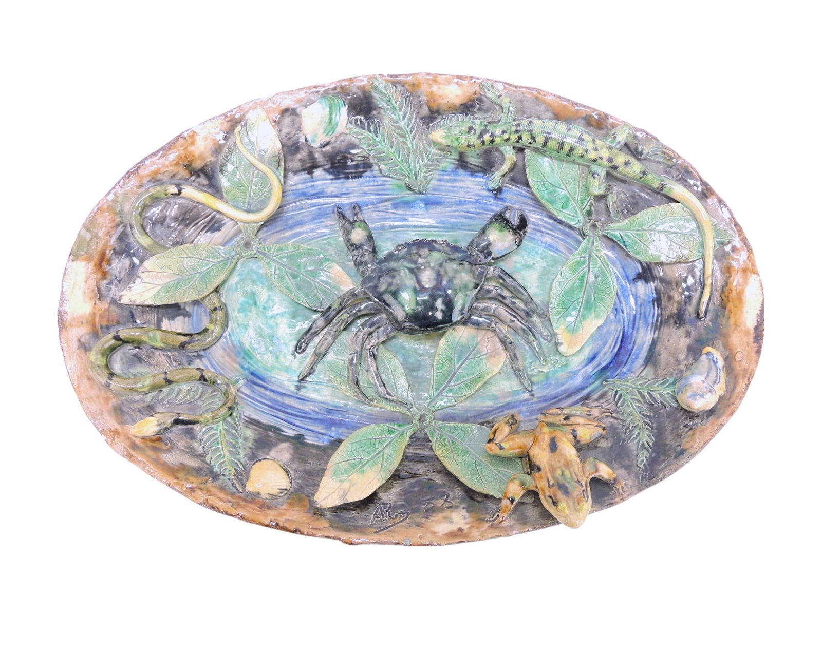 A. Renoleau French Palissy plaque (1 of 3)