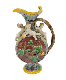 Minton majolica Hughes Protat ewer,