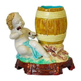 Worcester majolica figure of industry,