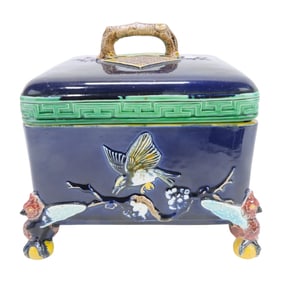Holdcroft majolica cobalt covered