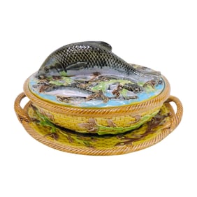 George Jones majolica pate` covered