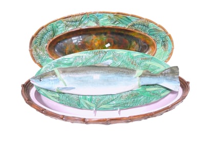 George Jones majolica salmon tureen