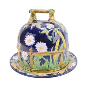 George Jones majolica cobalt picket