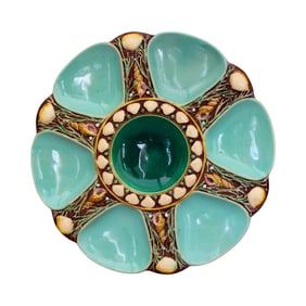 Minton majolica 6 well sea foam green