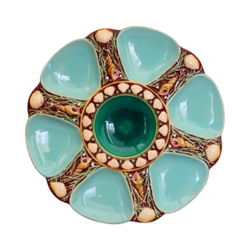 Minton majolica 6 well sea foam green