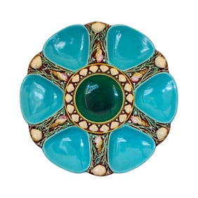 Minton majolica 6 well turquoise