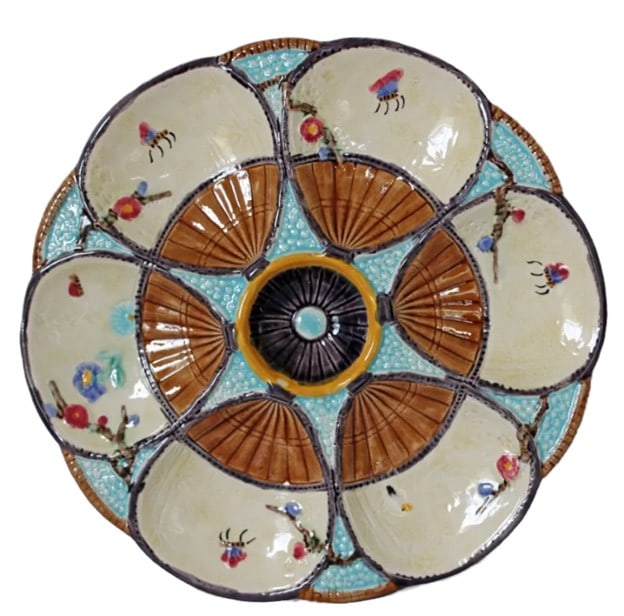 Fielding majolica insect and fan (1 of 2)