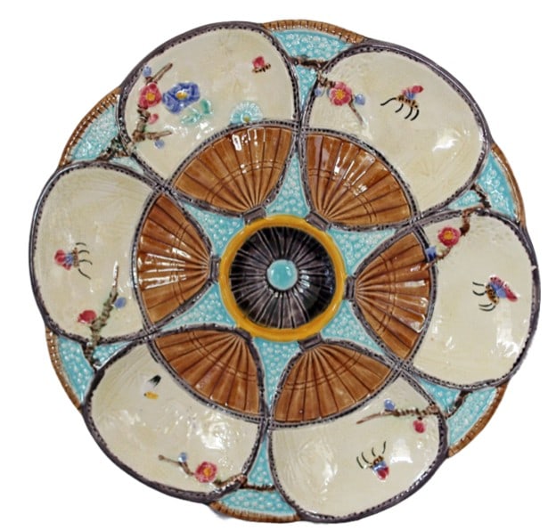 Fielding majolica insect and fan (1 of 2)