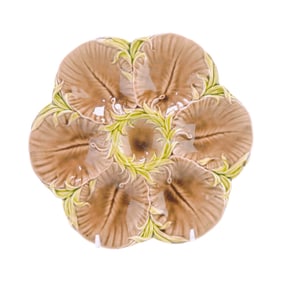 Luneville majolica 6 well oyster